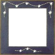 Matte Blue With Stars & Stitches Frame